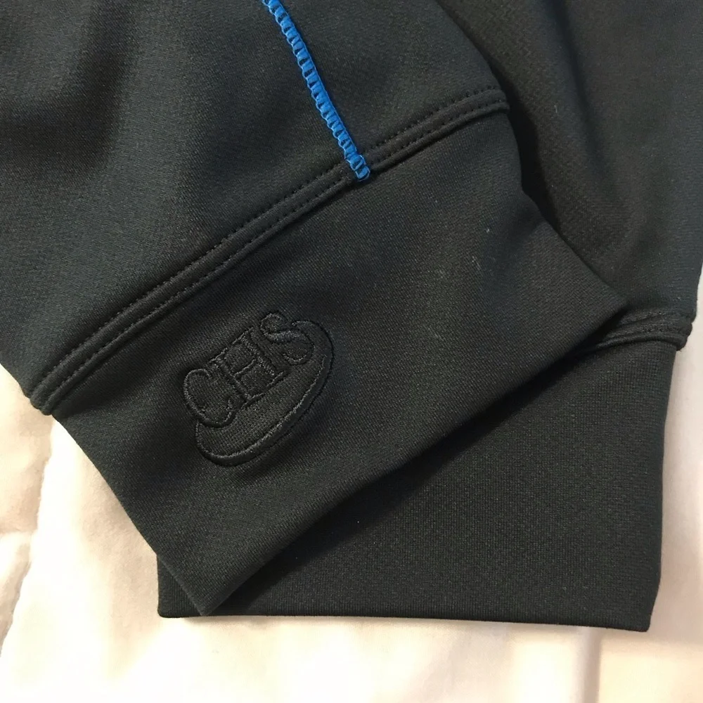 Nike Holf Dri-Fit Men's Black Blue Full Zip Track Jacket Athletic Size Large